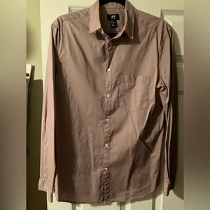 H&M Long Sleeve Button Down, Size: Medium, Color: Mauve